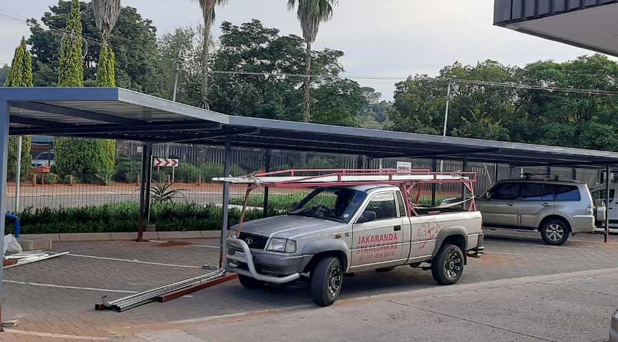 carport for large parking area